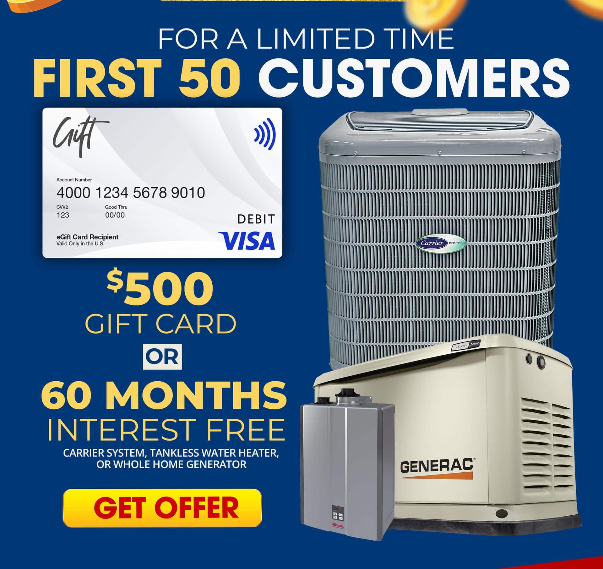 Choate's Winter Special $500 or 60 Months No Interest Financing