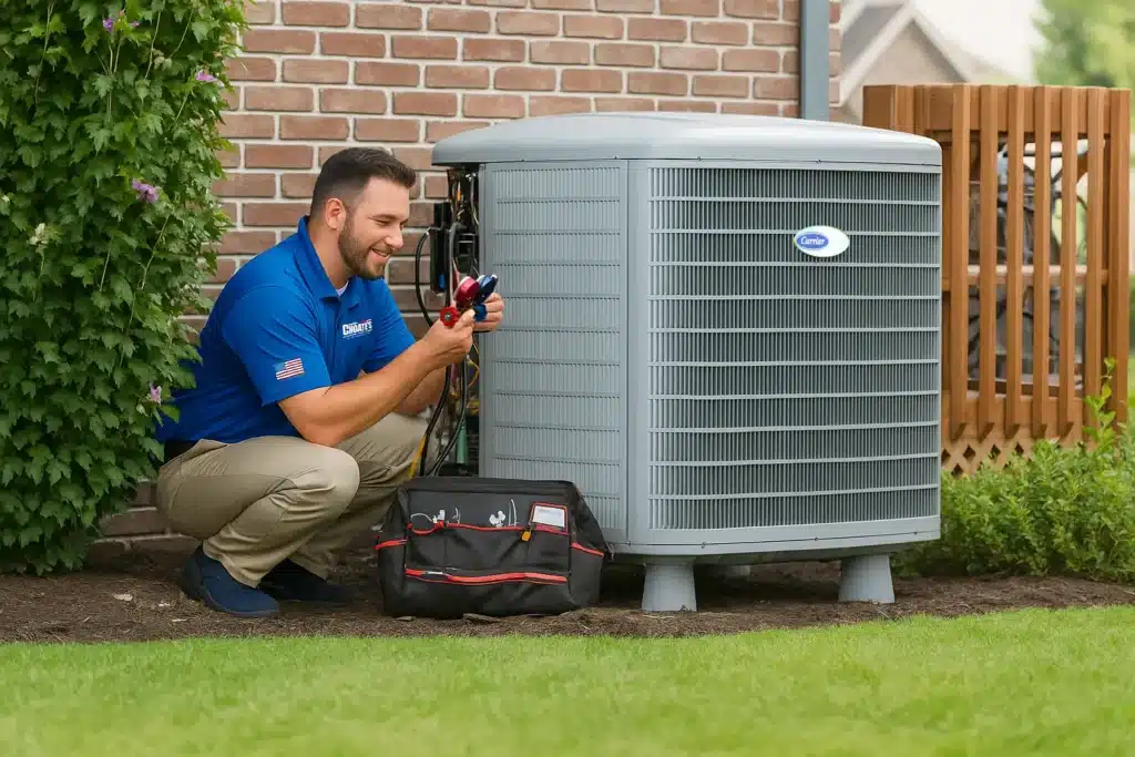 choate's technician repairing and maintenance hvac in memphis home