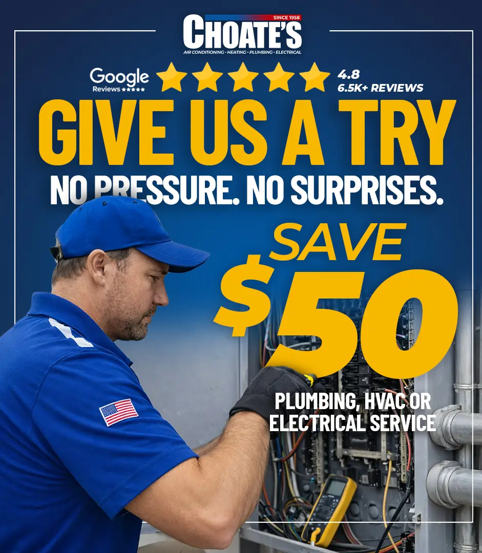 Give Choates a Try $50 Off Repair Service