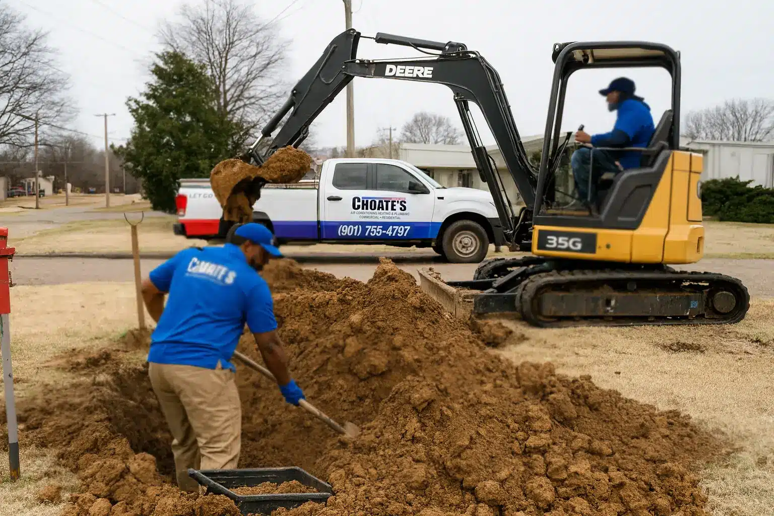 sewer line repair memphis camera inspection at cleanout